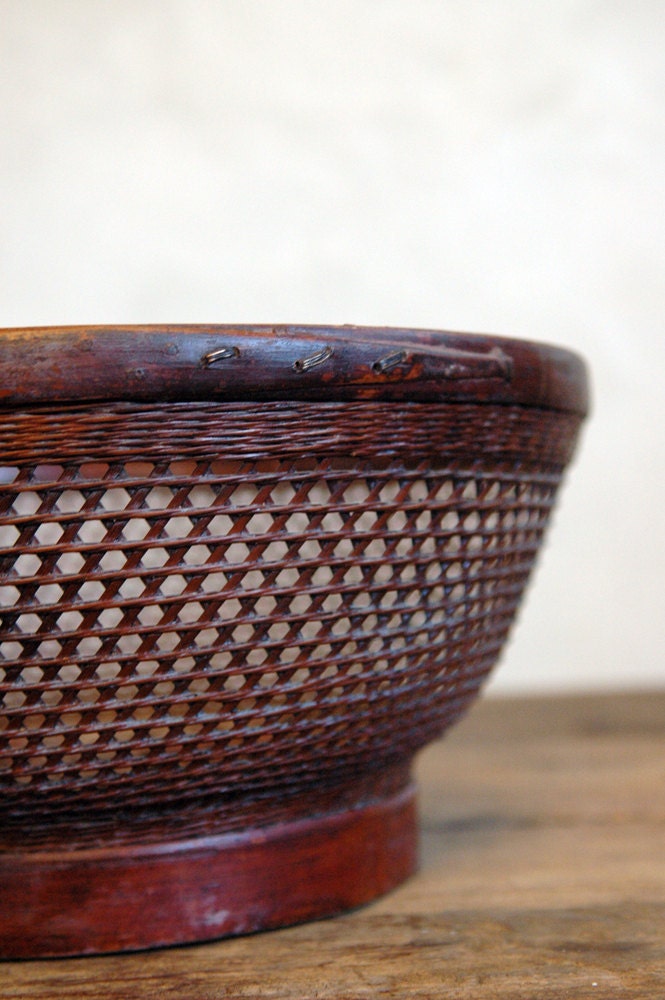 Antique Indonesian Bowl // Cane