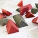 Vintage Toy Blocks // Red & Green // 1950s Wood Blocks