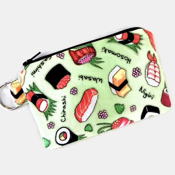 Coin purse-Small zipper /accessory/coin pouch-"Chopsticks please"