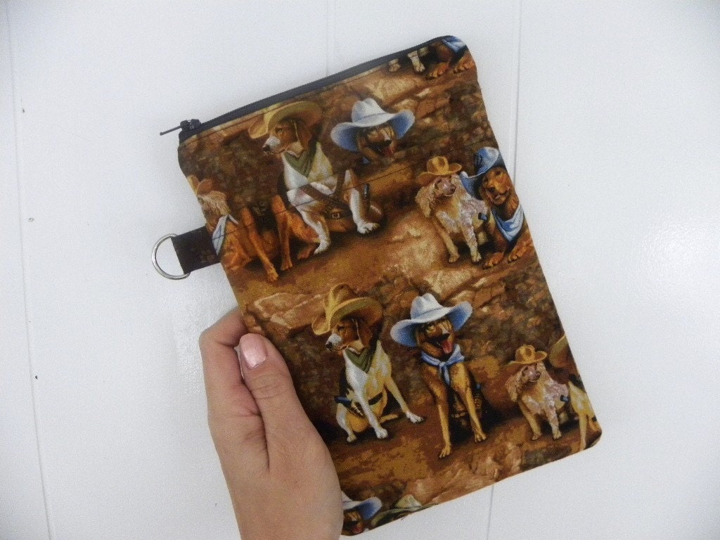 Sale-Nook Color / Kindle Fire /Kindle 3/ Tablet PC /eReader Sleeve Case Cover-Dogs Way out west