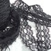 5 yds Trim Eyelet Black Vintage Style 7/8 inch Wide Sewing Trim