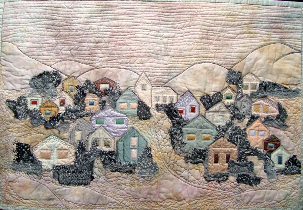 Art Quilt - Misty Town