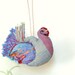 BLUE HEN, Prosperity Hen, Country Kitchen Decortaion, Textile Ornament