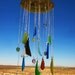 Beach Glass Mobile with Wire Wrapped glass Marbles