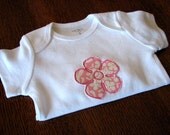 Flower Appliqued Bodysuit