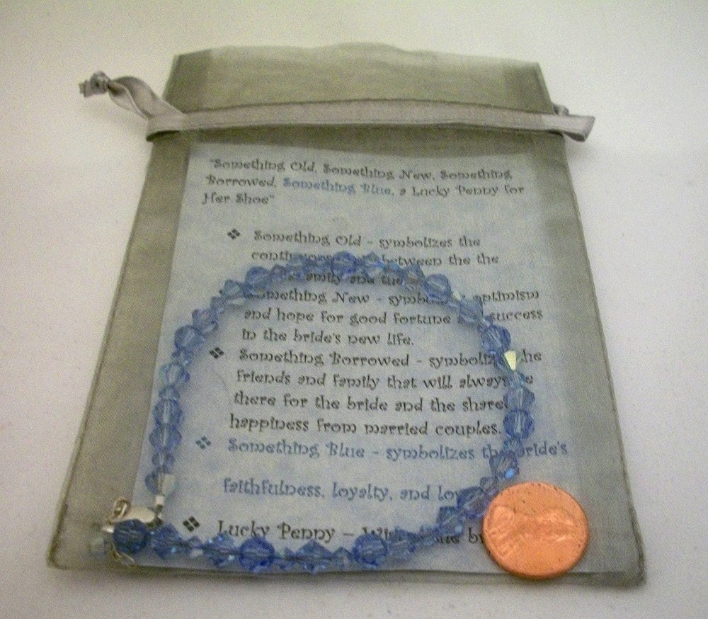 Something Blue Swarovski Crystal Bridal Anklet
