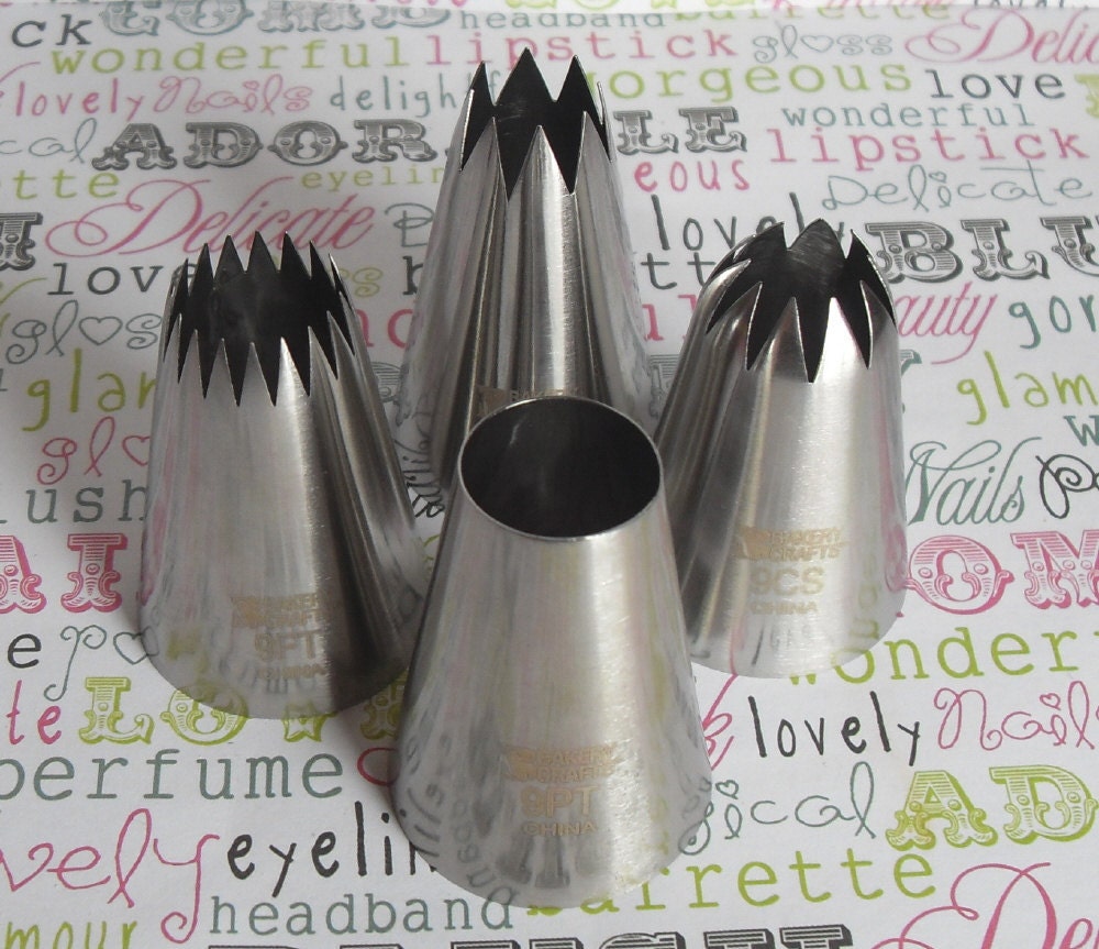 The Best Cupcake Frosting Tip Kit - Set of 4 Extra Large Pastry Tips and Disposable Pastry Bags