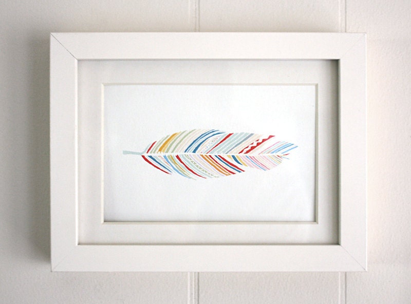 Lone Feather 4" x 6" Print