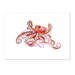 Octopus Original Watercolor painting fine art artwork wall home decor ocean sea animal illustration 13x19