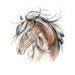 Watercolor Painting 20x27,5 Horse painting - original watercolor painting - large painting