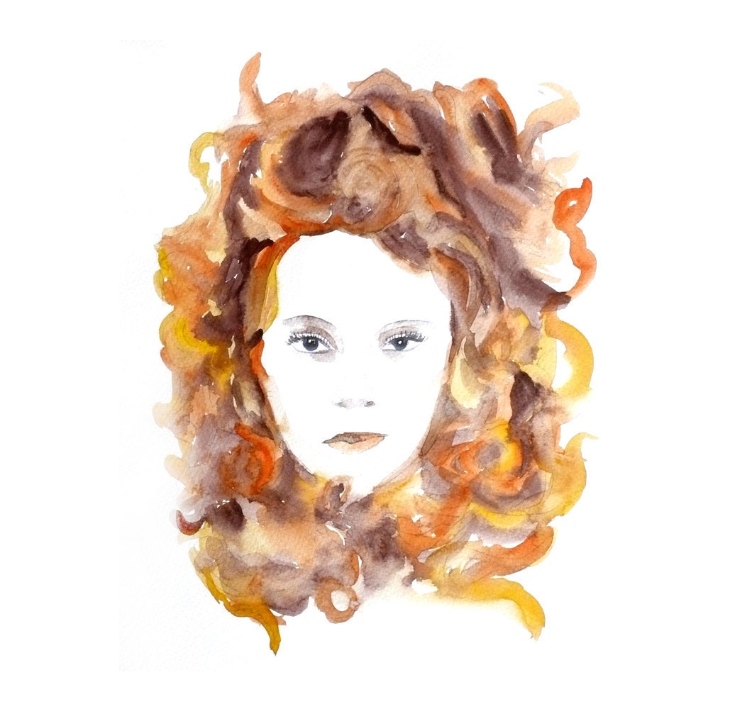 Original Watercolor Painting 13x19 artwork woman fashion illustration home wall decor wall art contemporary modern love fine art portrait