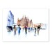 Old city architecture artwork 13x19 Original Watercolor Painting wall home art decor contemporary fine art cityscape illustration