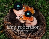 REGAL MONARCH Angel Butterfly WINGS - Gorgeous Photo Prop - Matches Regal Monarch Headband - Rich, Detailed, Amazing - Straps can be added