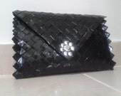 origami, candy wrapper black bag and purse