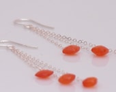 Carnelian Earrings in Sterling