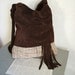 Hobo Slouch Tote in Beige Suede, Handweave with Tassel finish - Handwoven to Order