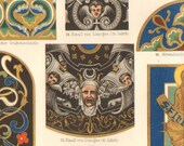1894 Enameling, Enameled Patterns Original Antique Chromolithograph