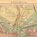 1905 Antique Dated City Map of Amsterdam