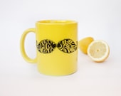 Moustache Coffee Mug hand painted cup - for him