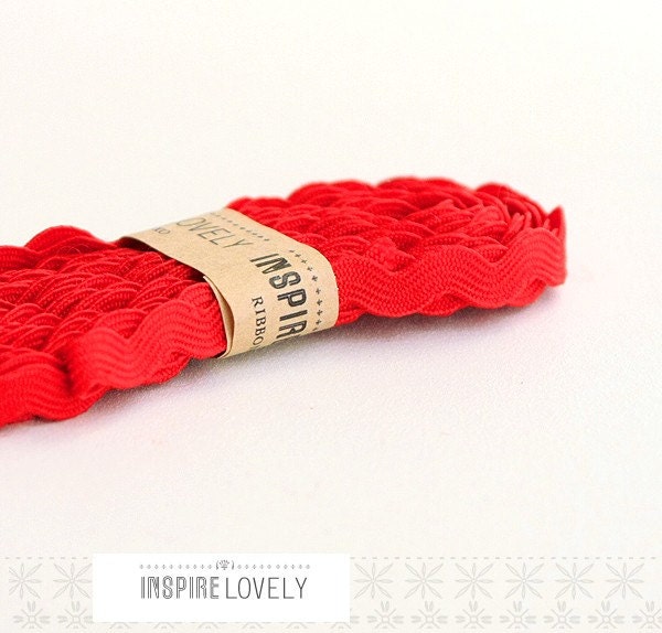 Red Ric Rac Ribbon xoxo