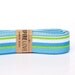 Blue & Green Stripe Grosgrain Ribbon xoxo