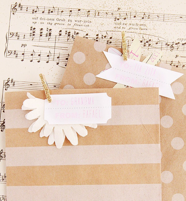 20 Sweet Kraft Polka Dot Bags