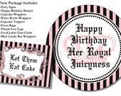 Couture Princess Birthday Party Printables - Couture Crown Printable Party Decor Tablescape Il_170x135