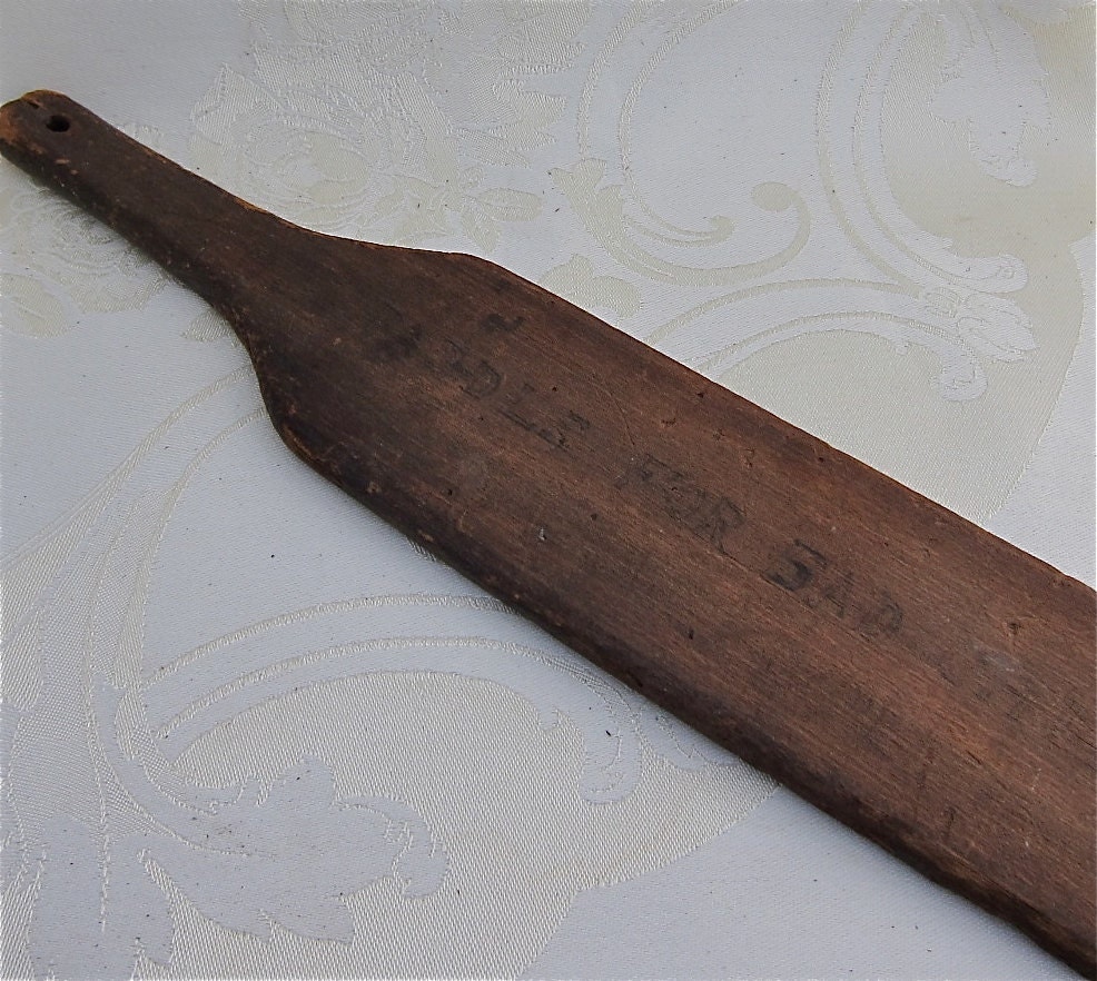 Vintage Wood Spanking Paddle Authentic By Versatilevintage On Etsy