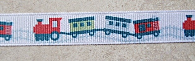 I think I can, I think I can Choo Choo trains on 5/8" grosgrain ribbon Il_570xn