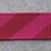 Hot pink and red diagonal striped 3/8 inch grosgrain ribbon- Valentines