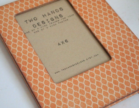 4x6 Burnt Orange Latice Picture Frame