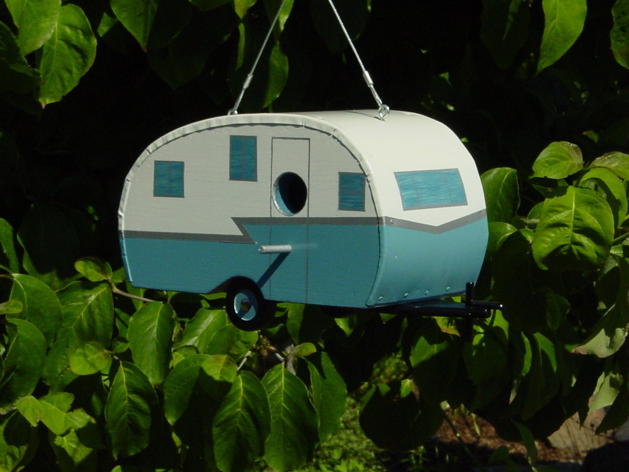 Vintage 50s/60s Travel Trailer Bird House
