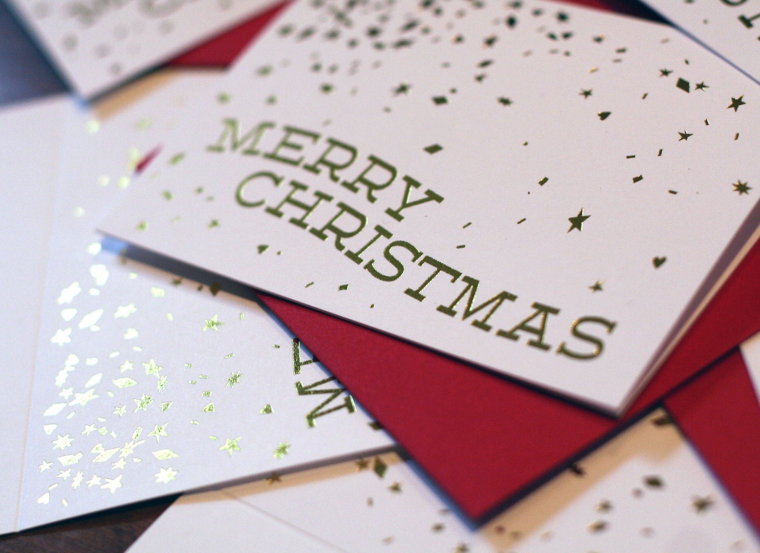 Merry Christmas / Single Gold Foiled Card