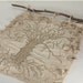 Tree of Life embroidery cloth embossed thread painting nature neutral monochromatic wall art