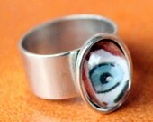 Adjustable Silver Plated Ring Eye