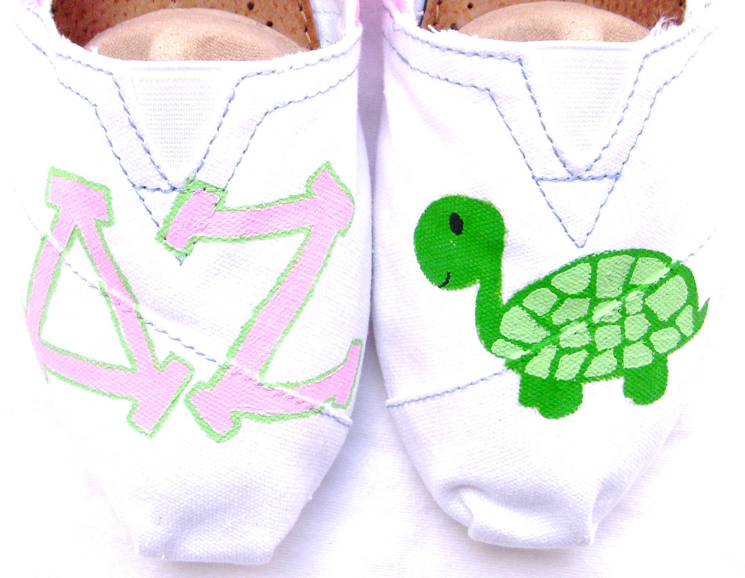 The Turtle - Green and Light Pink