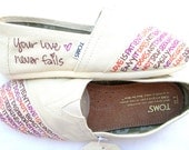 The Skittles - Rainbow and Cream Custom TOMS