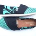 The Betty - Teal and Black Custom TOMS