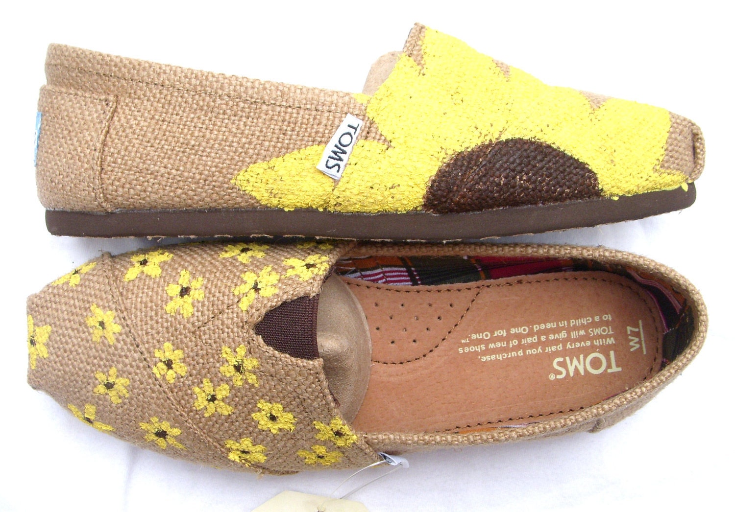 The Sunflower - Yellow Sunflower Custom TOMS