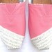The Ariel - Coral Painted on Ivory Glitter TOMS