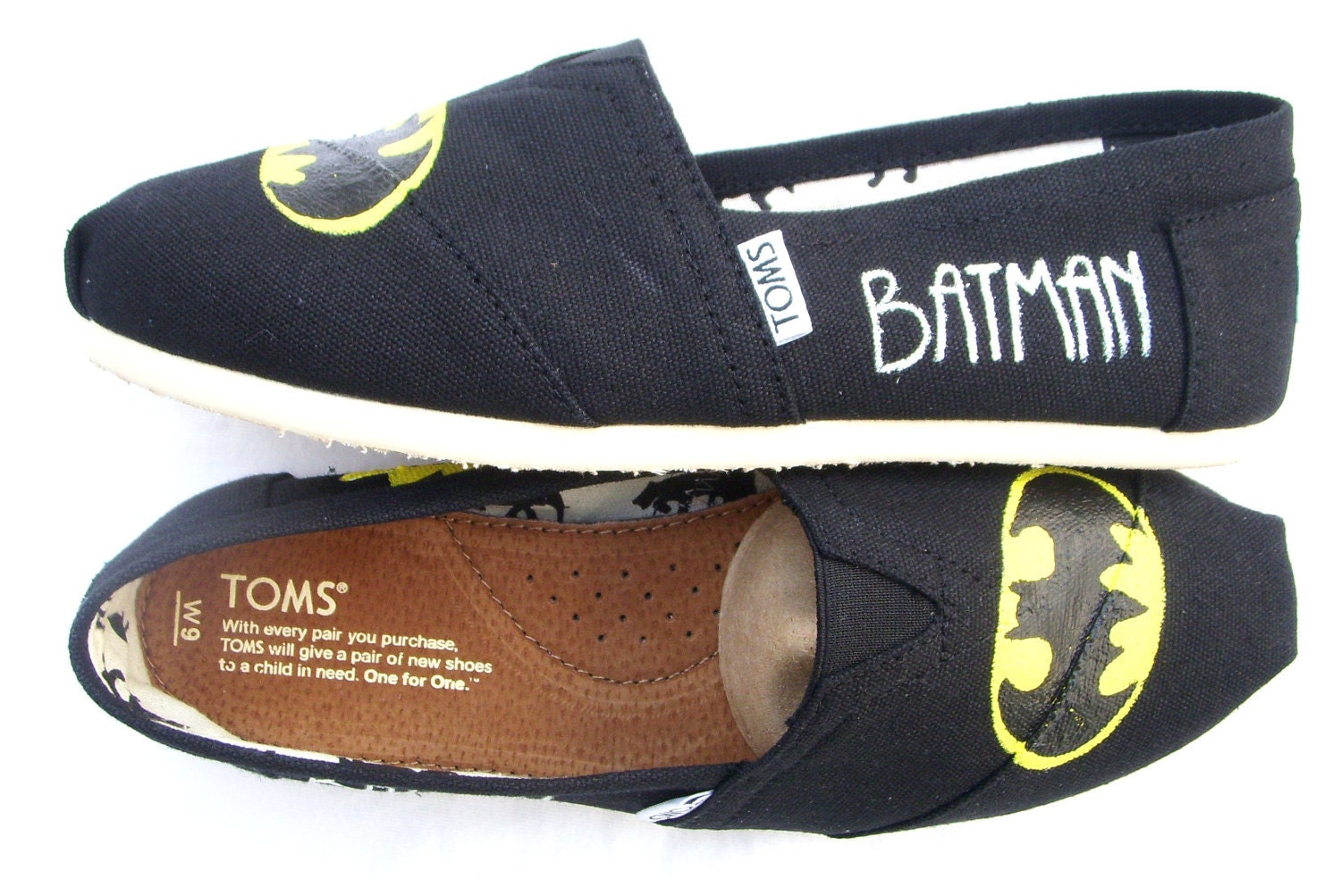 The Batman - Black and Yellow Custom TOMS