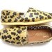 The Goldie - Cheetah Print on Gold Glitter TOMS