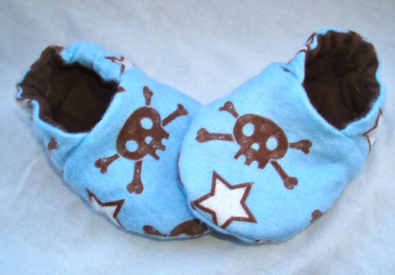 Newborn Baby Shoes Booties Boys - Skulls Stars