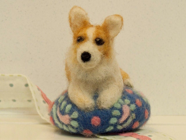 Welsh Corgi Needlefelted Wrist Pincushion