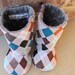 Boutique baby boy boots size 12-18 months- ready to ship- argyle