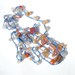 36 Inches of Crochet and Rainbow Amber Beads, Wrap as a Bracelet, Double for Necklace Or Flapper-ish one long strand