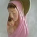 Vintage Pink Madonna and Child Hanging Wall Plate