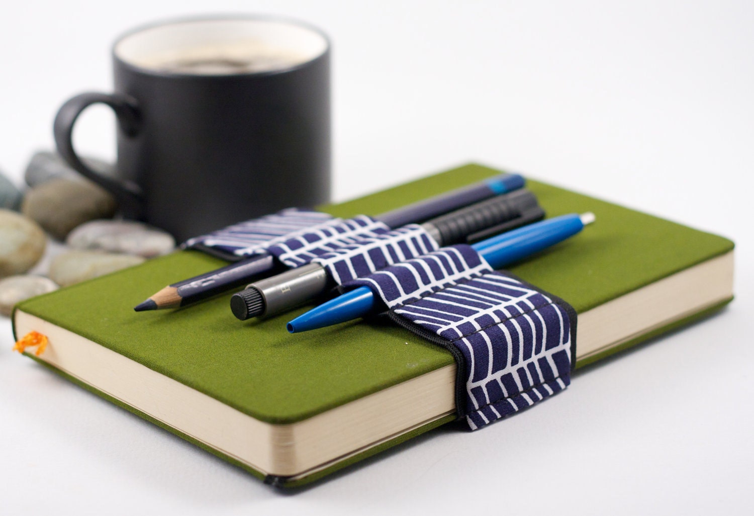 Journal Bandolier / Cobalt Lattice / replace your pencil case