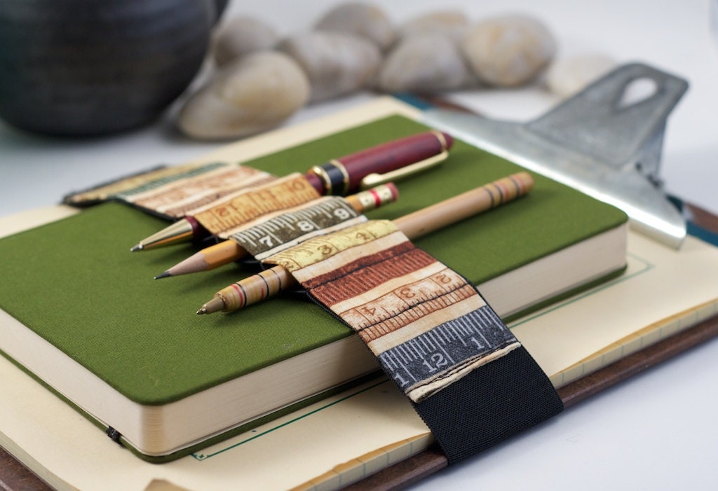 Back to School / Journal Bandolier Large / Earth tone ruler