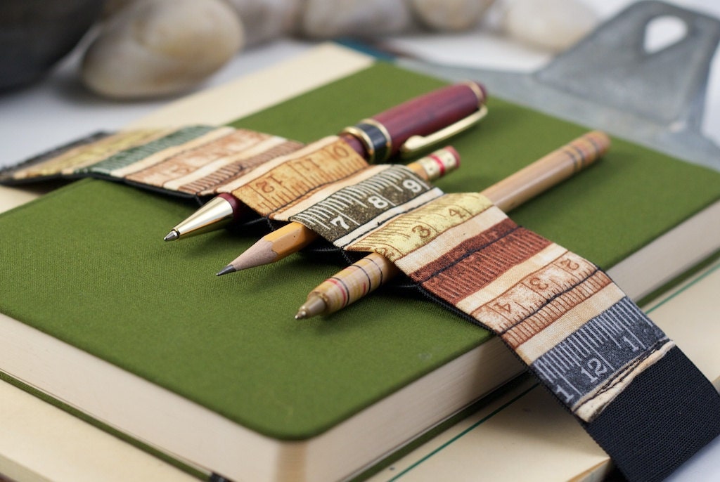 Back to School / Journal Bandolier Large / Earth tone ruler